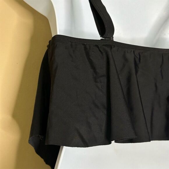 Torrid Women's Black Wireless Flounce Bikini Top Size 1X - Picture 9 of 11